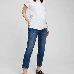 Gap Maternity True Waistband Full Panel Cheeky Straight Jeans with Washwell